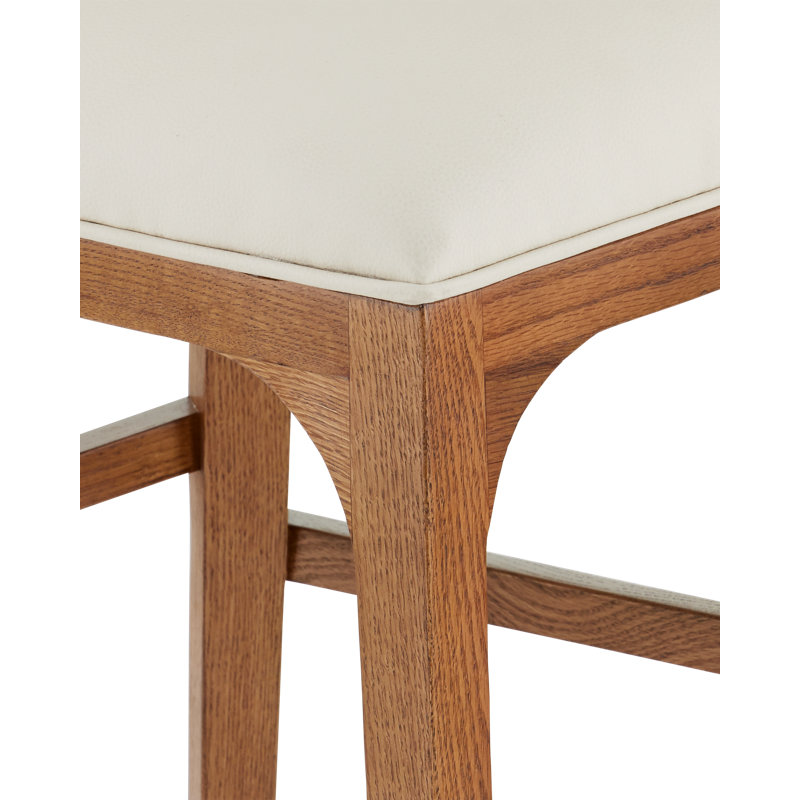 Inga Upholstered Stool with Solid Wood Frame, Bar Stool (30.25" Seat Height)