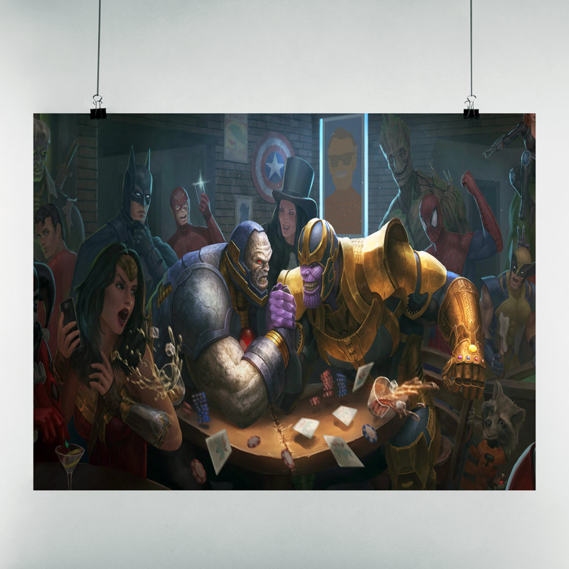 Darkside Proti Thanos Tapeta films papier peint Wallart impression sur toile affiche murale, H 15 po x l 30 po x P 0,1 po