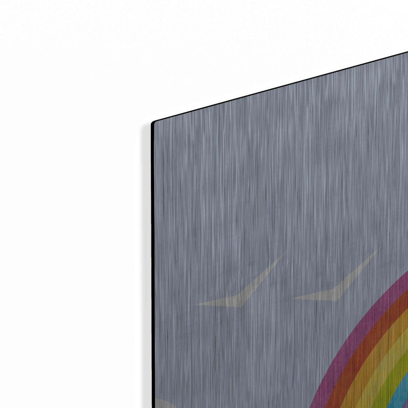 «Happy Summer Rainbow» par Andrea Haase, mur en métal, H 36 po x l 36 po