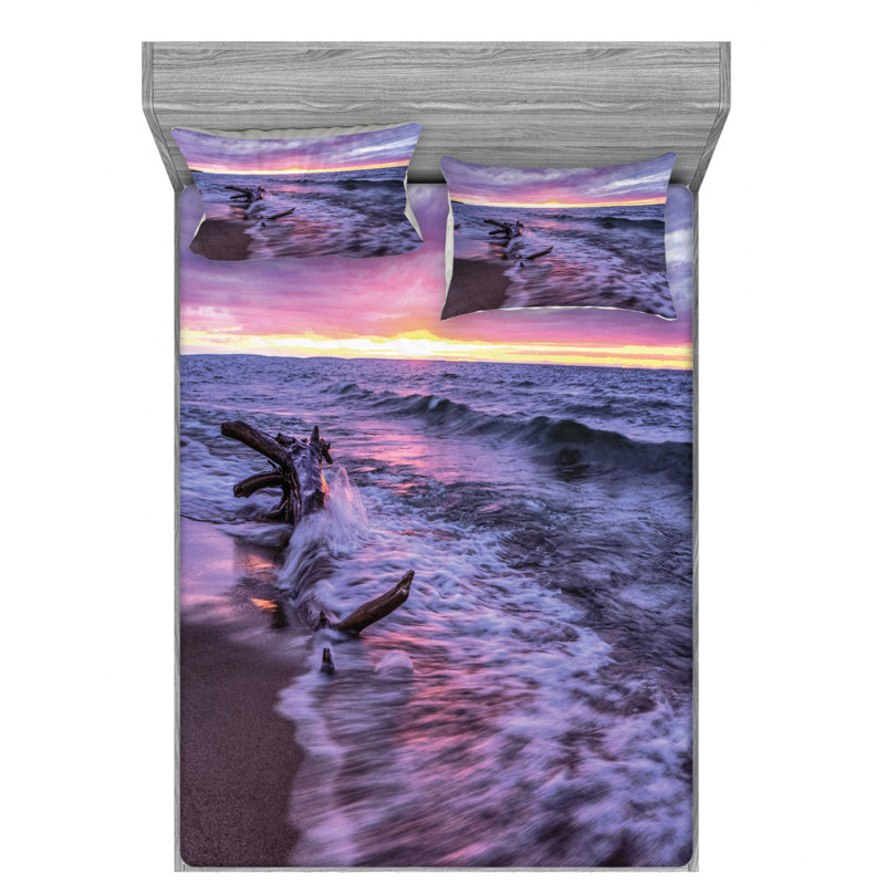 Microfiber Sheet Set, Queen Sheet Set with 2 Pillowcases