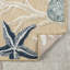 Tapis d'intérieur beige / bleu à motif floral tissé à la machine-490560439