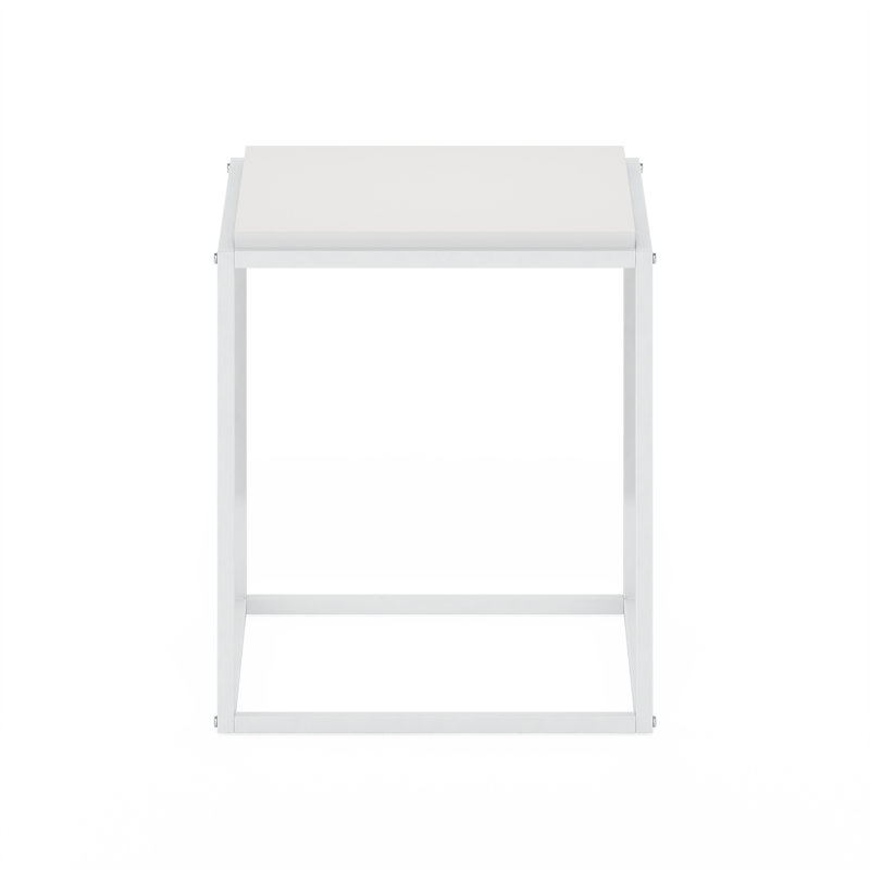 Gallatin End Table, White, White