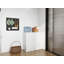 Armoire de rangement sur pied 36 po, portes à fermeture douce, blanc brillant, contreplaqué, emballage KD, combinaison 12 po x 3 po