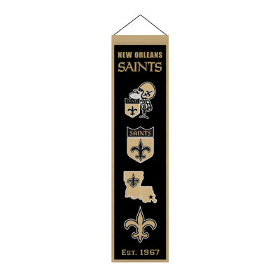 Décoration murale NFL New Orleans Saints Heritage | 8 x 32