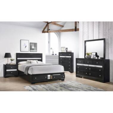 Jamene Philip Cherry Sleigh Bedroom Set B3800 Special 5 Bed Dresser Mirror Nightstand Chest Winston Porter Bed Size: King