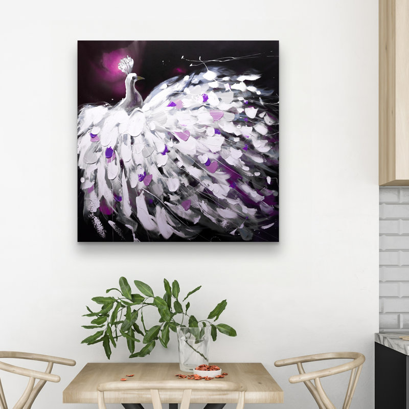 peacock - 32"x32" art on canvas