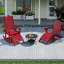Ensemble de 4 repose-pieds Adirondack Hdpe Classic-1158755491