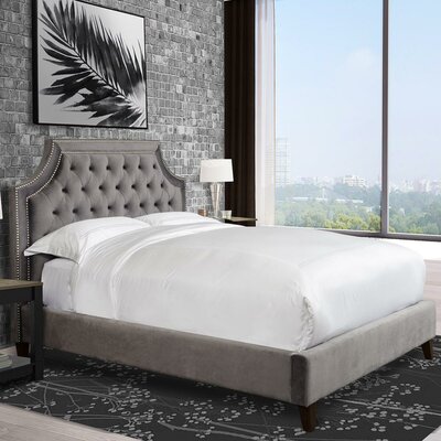 Seline Queen Tufted Upholstered Standard Bed -  Rosdorf Park, E3A5E6C8282A4178AD77A7302F3AA5E9