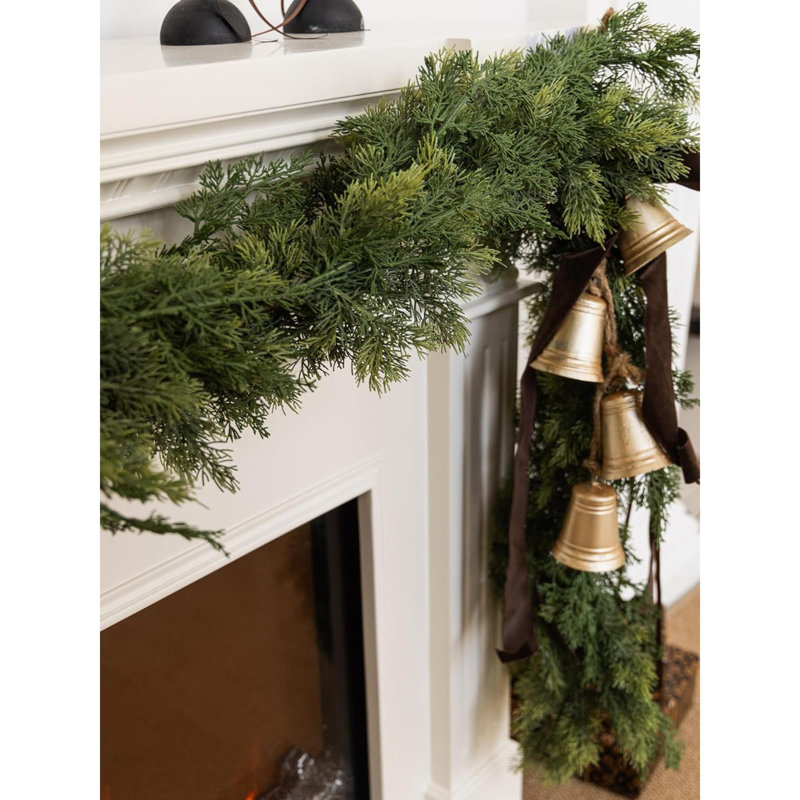 6FT Dark Green Artificial Pine Garland for Indoor and Outdoor Christmas Decor