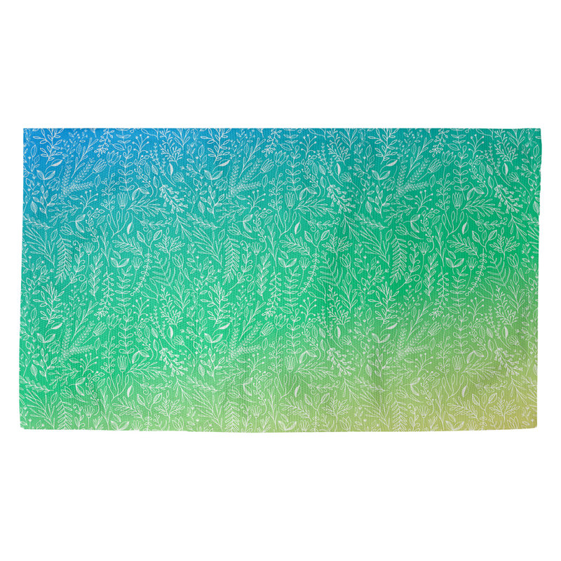 Avicia Floral Indoor Doormat, Rectangle 2'1.5" x 3'6", Blue/Green/Yellow
