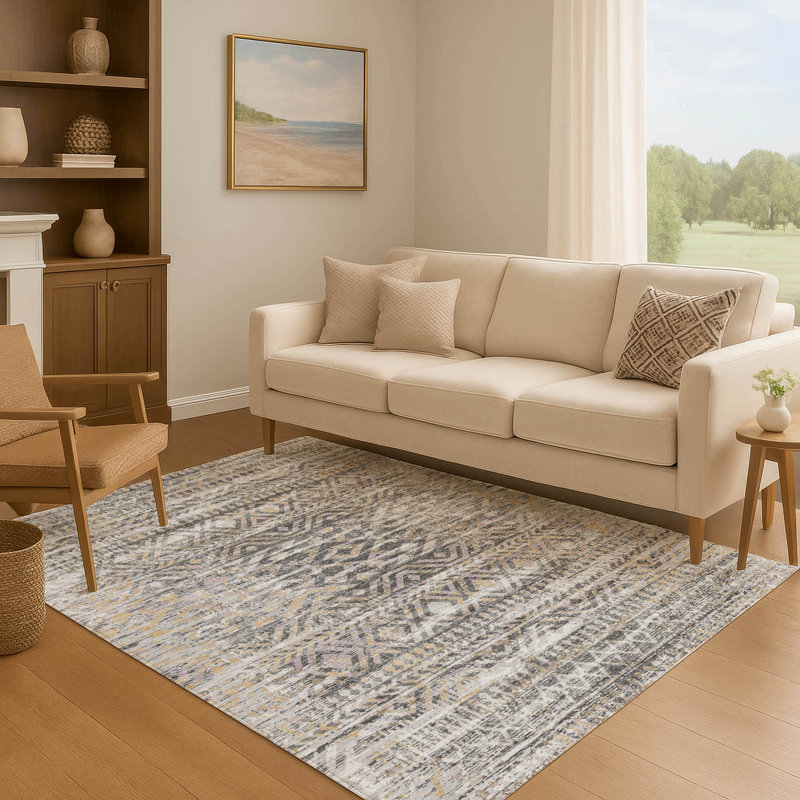 Tapis marocain de qualité supérieure lavable à la machine Ariel AMF1997, Rectangle 10 pi x 14 pi