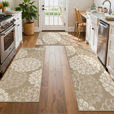 Non-slip Stain-resistant Kitchen Mat (Set of 3)