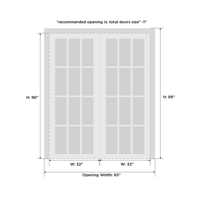 Portes coulissantes planètes blanches Planum, 64 po x 96 po, Finition