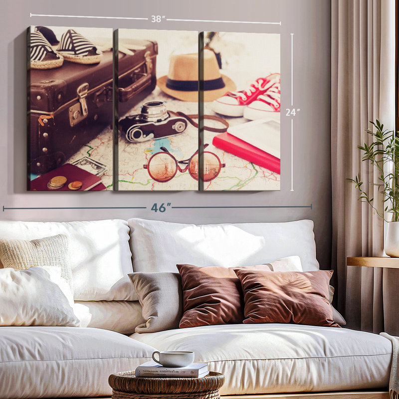 «Travel Photo Wall Art» sur toile, H 24 po x l 38 po x P 1,25 po