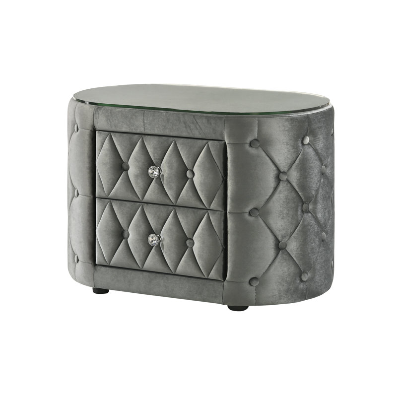 Table de chevet Voltare - gris, Gris