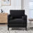 35.4 "Wide Modern Farmhouse Performance Accent Chair With Wood Legs, Wood Base Reading Armchair Single Sofa With Two Bolster Pillows For Living Room Offices And Lounge, Boucle.-294268052-294268057