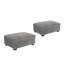 Upholstered Faux Rabbit Fur Flannel Rectangle Ottoman, Modular Part For Sectional Sofa-1790984416