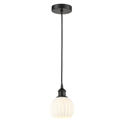 Mini-luminaire suspendu vénitien blanc 1 lumière Edison - 616-G1217