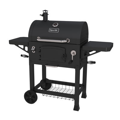 Dyna-Gio 32" Barrel Charcoal Grill with Side Shelves