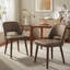 Ensemble de 2 chaises d'appoint rembourrées en similicuir avec pieds en bois massif pour salle à manger-1068077705-1068077708