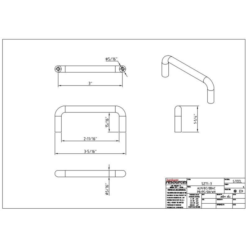Torino 3" Center to Center Bar Pull, Brushed Oil Rubbed Bronze