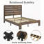 Base de lit plateforme en bois de style industriel-1437553754