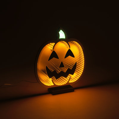 USB Jack-O-Lantern Infinity Mirror Light 14.5"H K/D