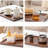 Bamboo Serving Tray With Gold Handles, Food Tray For Breakfast,Coffee Table,Dinner & Bar, Decorative Tray For Kitchen, Bedroom (Small)