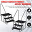 Escalier portatif pour véhicule récréatif et spa avec rampe - Marches extérieures robustes pour roulottes de voyage, camping-car, spa, porche, capacité de 440 lb, installation facile