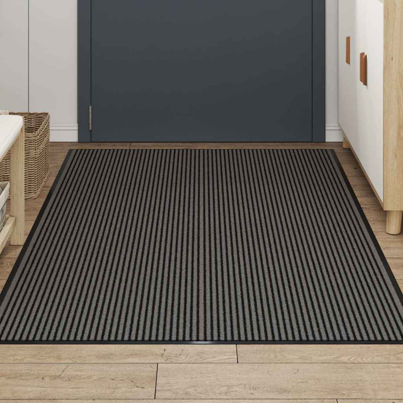 Doormat Stripe Black And Grey 115X500 Cm, 115cm W x 200cm L