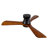 Flush Mount Ceiling Fan With Light: Dimmable LED (3 Colors), Indoor/Outdoor Reversible DC Motor, 3 Solid Wood Blades For Bedroom, Patio.
