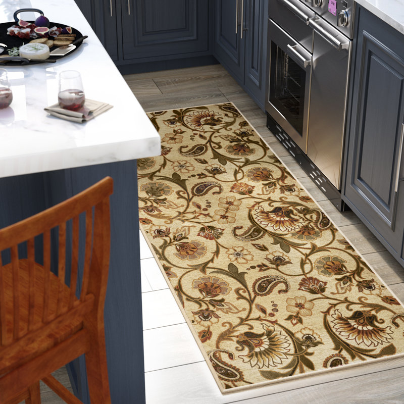 Tapis beige crème Clotario, Tapis de couloir 2 pi 7 po x 9 pi 10 po