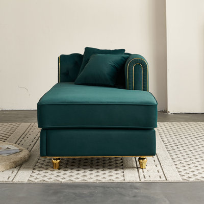 66.9 Wide Upholstered Chaise Lounge Sofa