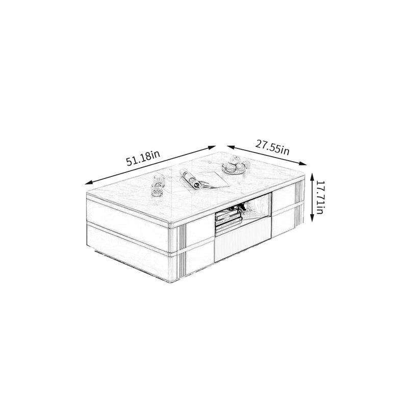 Single Coffee Table, Gray