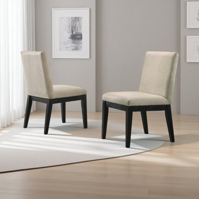 Set Of 2 Contemporary Fabric 19" Dining Chair