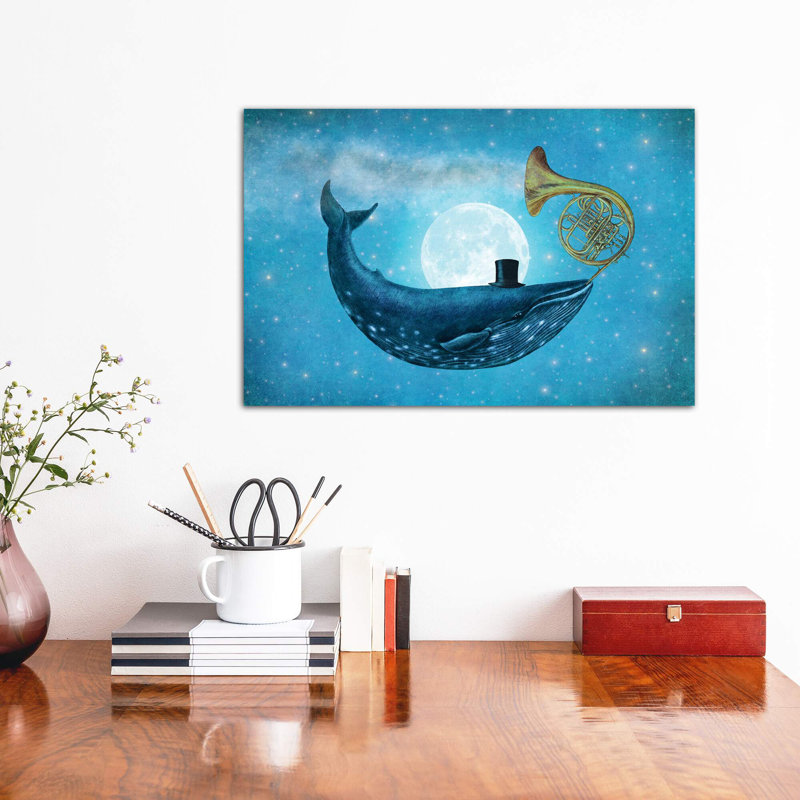 Cloud Cloud II par Terry Fan - impression d'art graphique, H 40 po x l 60 po x 1,5 po, Toile tendue, Pas de tapis