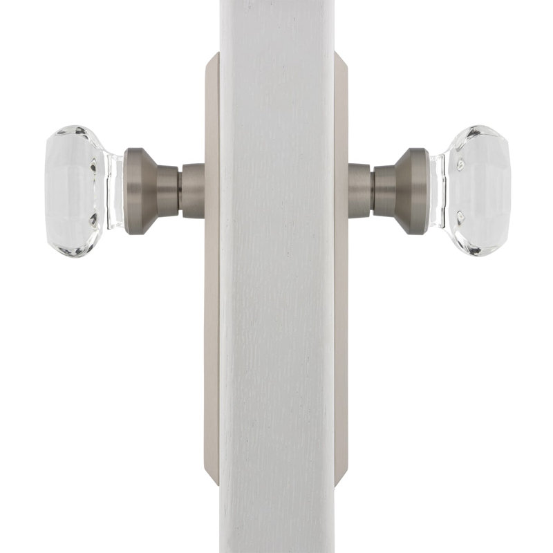 New York Plate with Waldorf Door Knob, Satin Nickel