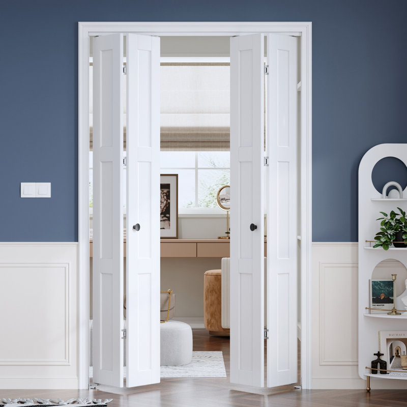 Porte pliante 3-Lite avec trousse de quincaillerie d'installation, 4, 48 po x 80,75 po