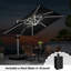 Parasol en porte-à-faux 9 pi carré avec base en terre, gris-96664813