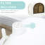 Bac à litière pour chat avec couvercle, 17 po x 17 po x 18,5 po, blanc. Assure une odeur et une zone sanitaire. Filtre désodorisant, plateau amovible et privé