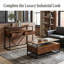 Table basse en bois d'acacia massif avec rangement Hadaway