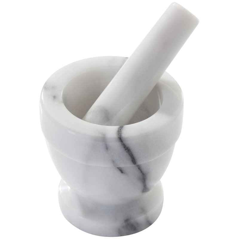 Judge, Marble - Pestle & Mortar, White, 15cm H x 10cm W x 10cm D