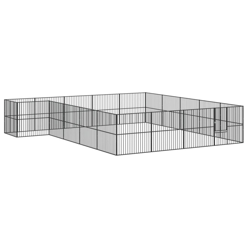 Hedd 100cm H Galvanised Steel Exercise Pen, 100cm H x 503cm W x 500cm D