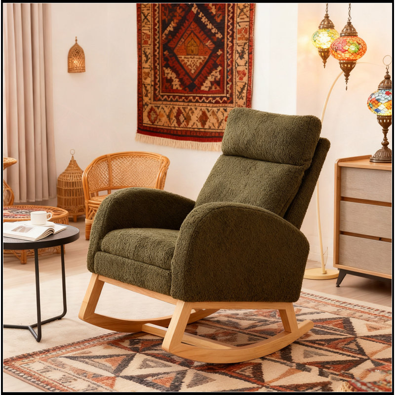 Chaise berçante Isabelle Max Adeebah, Vert