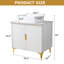 Meuble-lavabo vasque 30 po blanc moderne