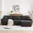 110 Inch Modular Sectional Sofa With Extra-Large Seat, Movable Ottoman, High Density Foam, Free Combination, Sturdy Metal&Wood Frame, Boucle Fabric, Available In 3 Colors-827170734