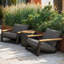 Ensemble de chaises de patio en aluminium-177011670