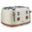 Vonshef 4 Slice Toaster - Nordic Matte Cream Design, 6 Browning Settings, Wide Slots, Defrost, Reheat And Cancel Functions, Removable Crumb Tray, High Lift Lever & Cord Storage