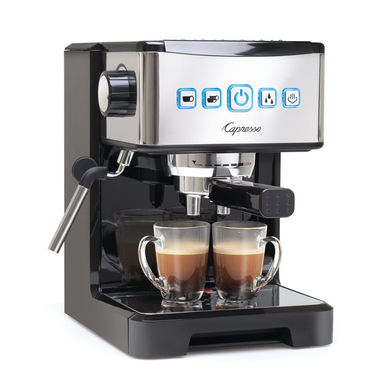 Capresso EC100 Espresso and Cappuccino Machine, Black/Silver