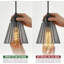 9.5cm H Glass Cone Lamp Shade in Silver